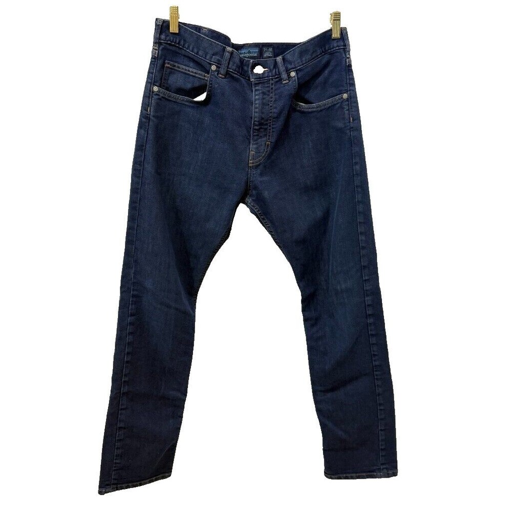 Patagonia Jeans Straight Iron Clad Dark Wash Denim Retail $129 Mens 34Wx32L